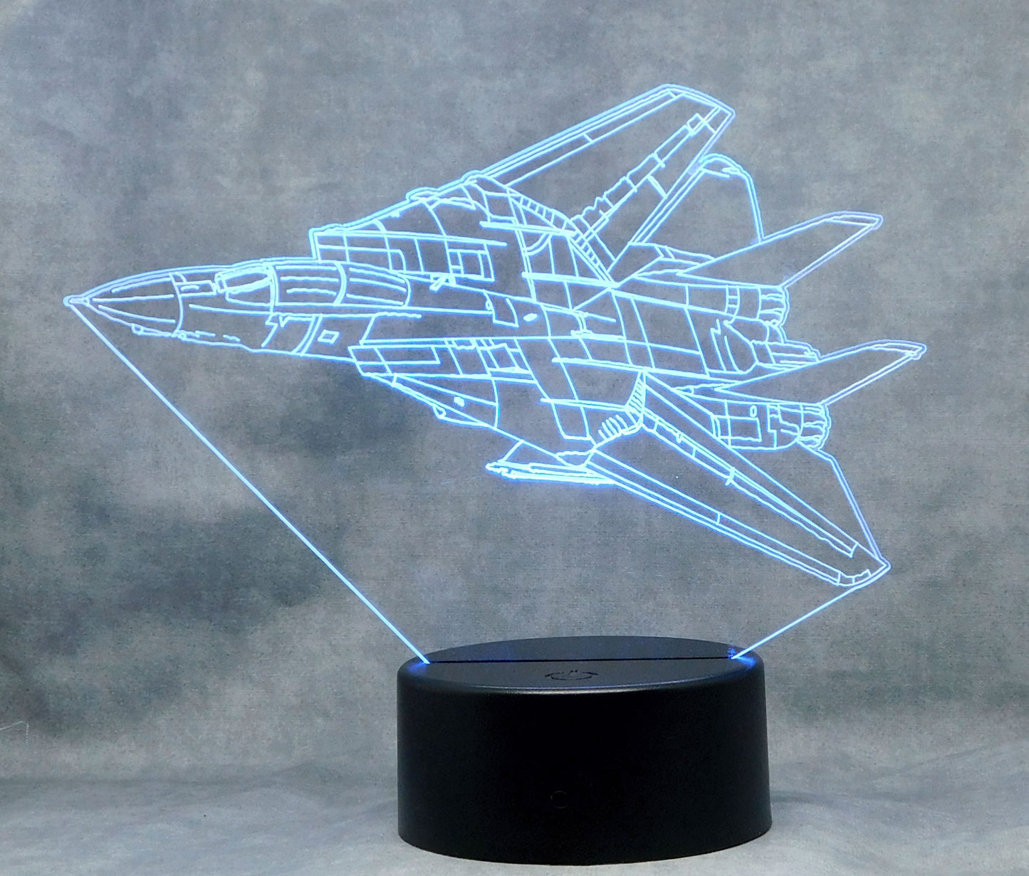 F-14 Tomcat Fighter Jet 3-D Optical Illusion Multicolored LED Lamp