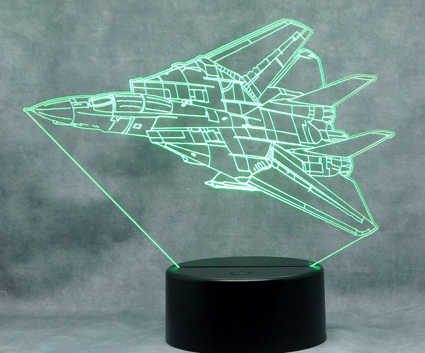 F-14 Tomcat Fighter Jet 3-D Optical Illusion Multicolored LED Lamp