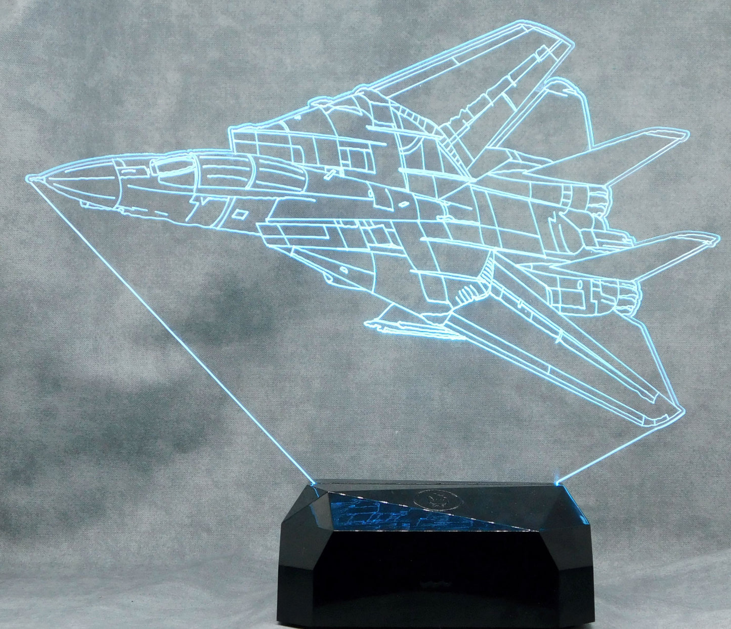 F-14 Tomcat Fighter Jet 3-D Optical Illusion Multicolored LED Lamp