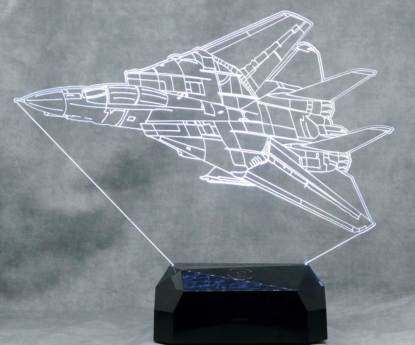 F-14 Tomcat Fighter Jet 3-D Optical Illusion Multicolored LED Lamp