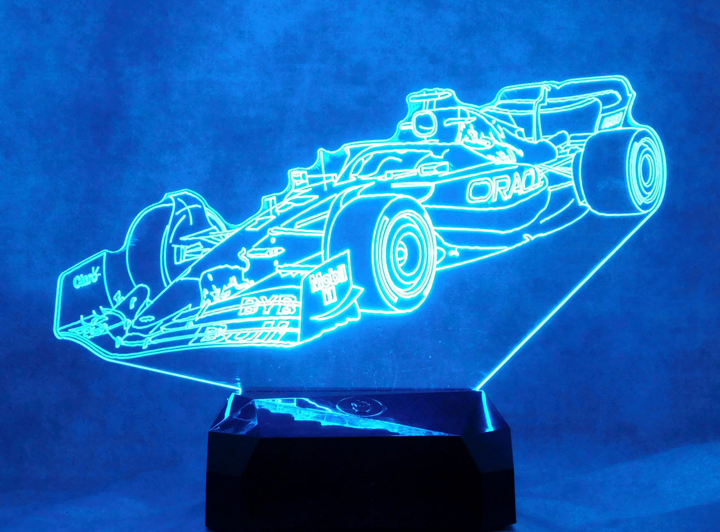 Oracle Red Bull F-1 Race Car 3-D Optical Illusion Multicolored Light