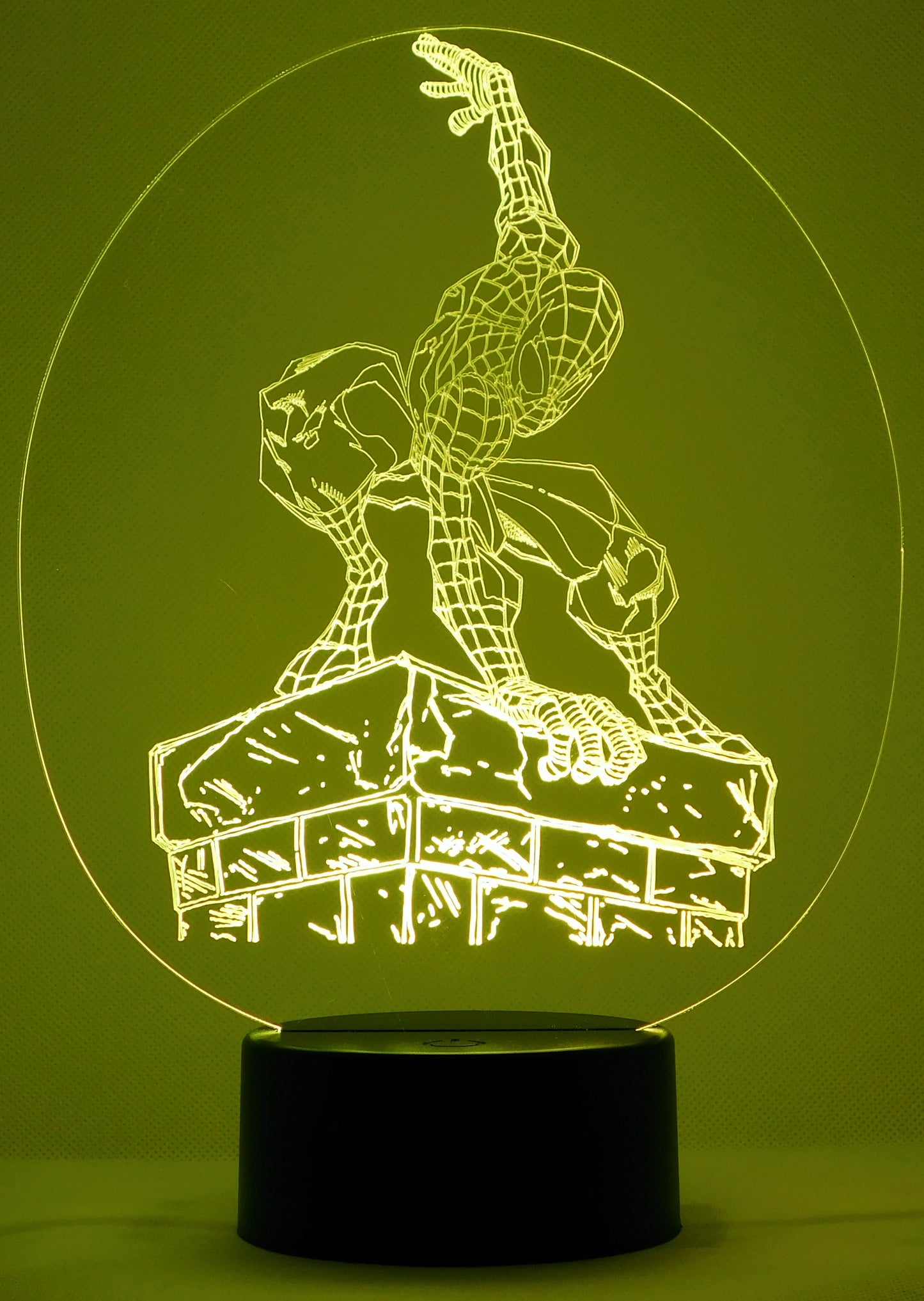 Spiderman Selection 3-D Optical Illusion Multicolored Lamp