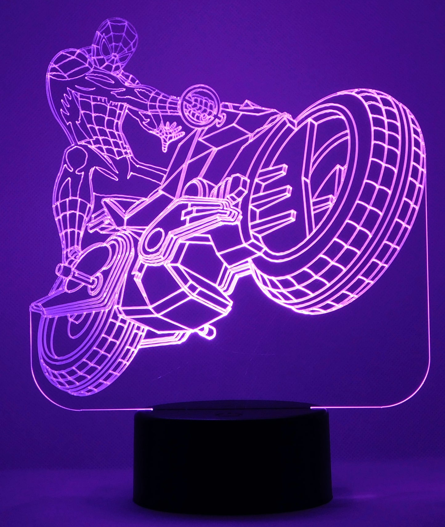 Spiderman Selection 3-D Optical Illusion Multicolored Lamp
