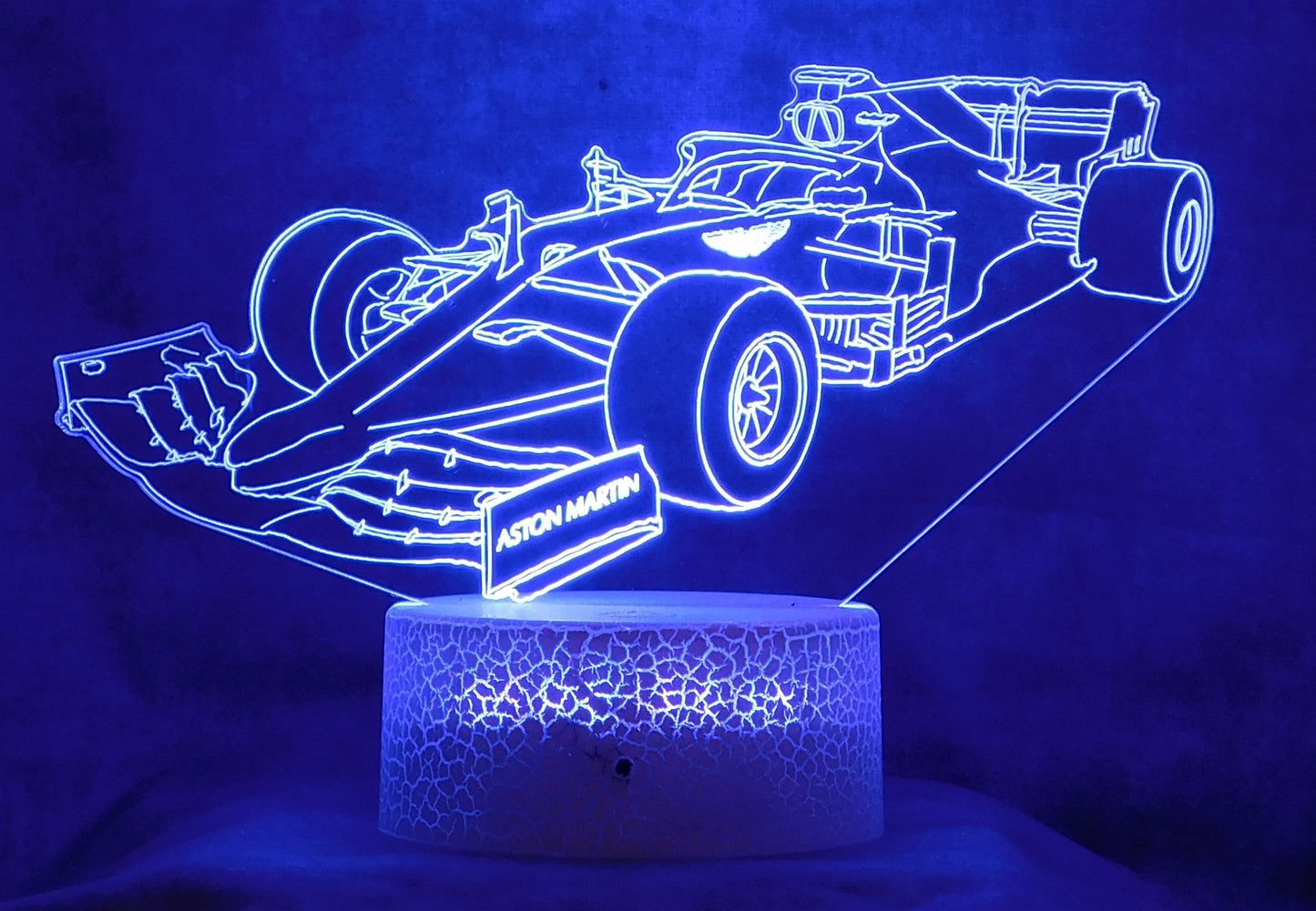 Aston Martin 3-D Optical Illusion Multicolored LED Lamp