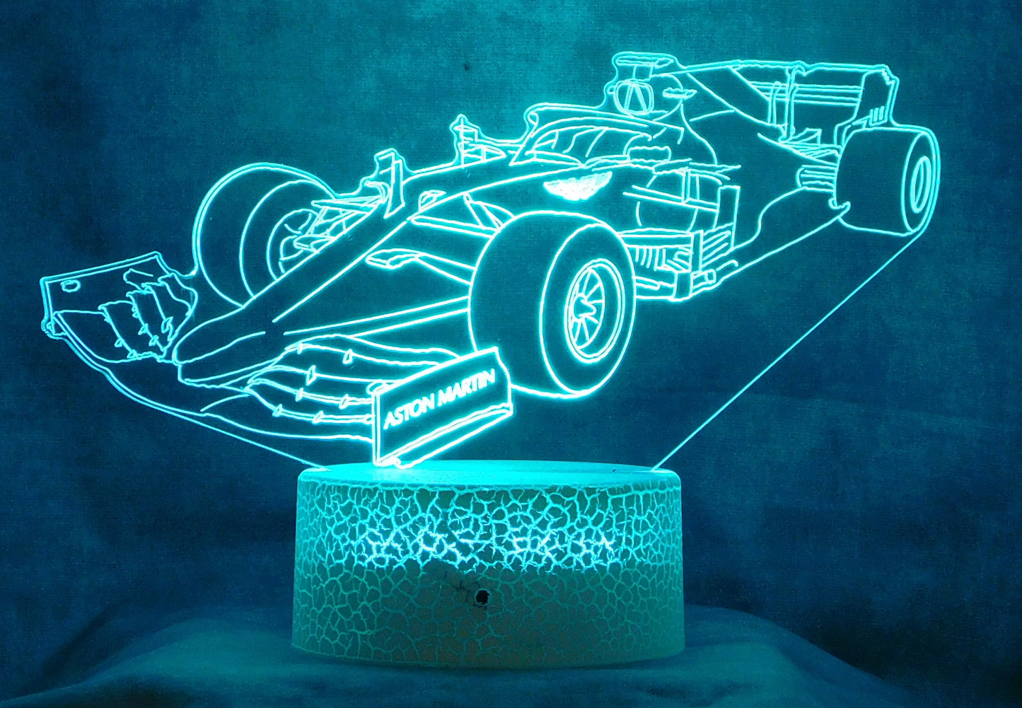 Aston Martin 3-D Optical Illusion Multicolored LED Lamp