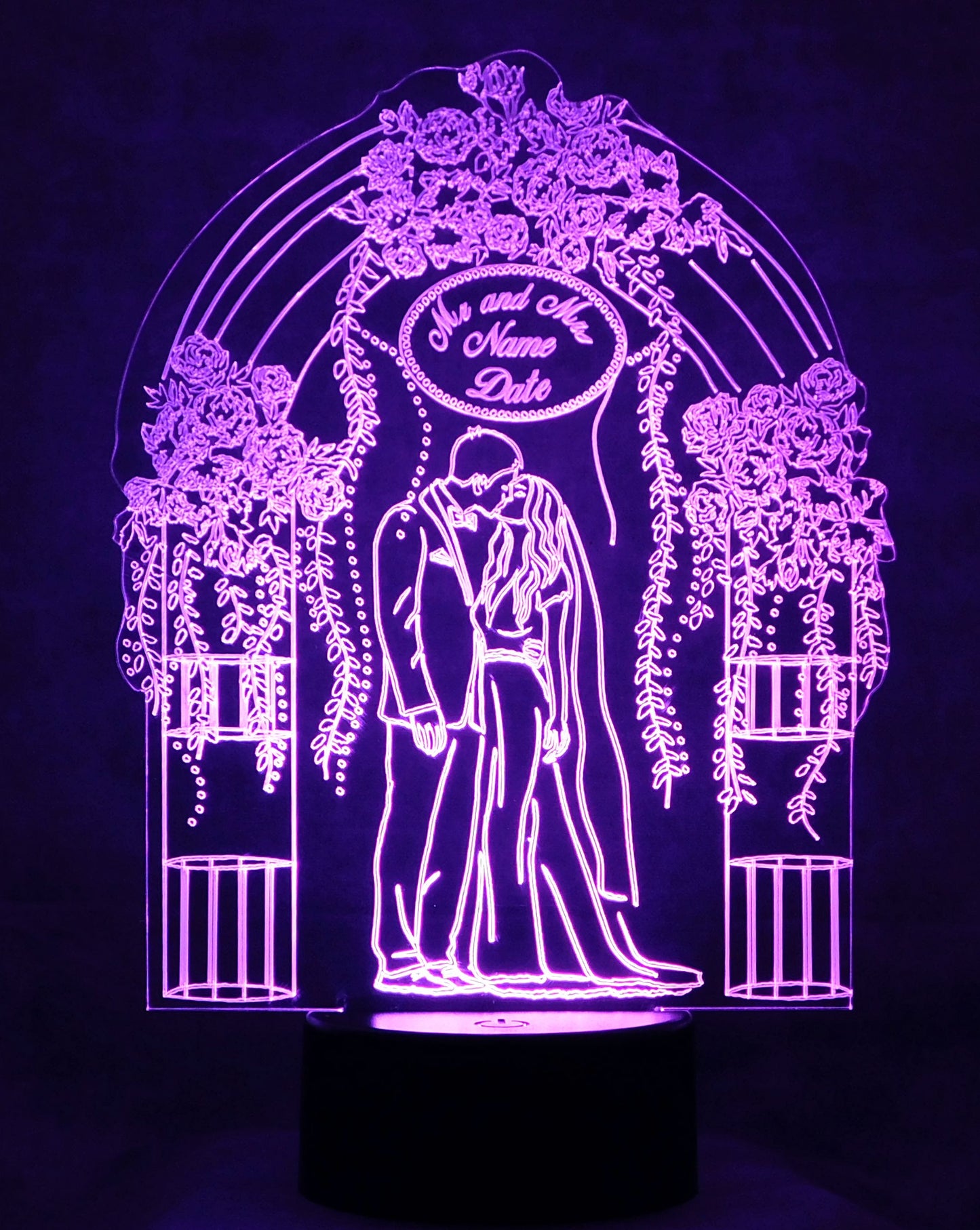 Wedding at Altar Multicolored LED Desk, Table, Lamp