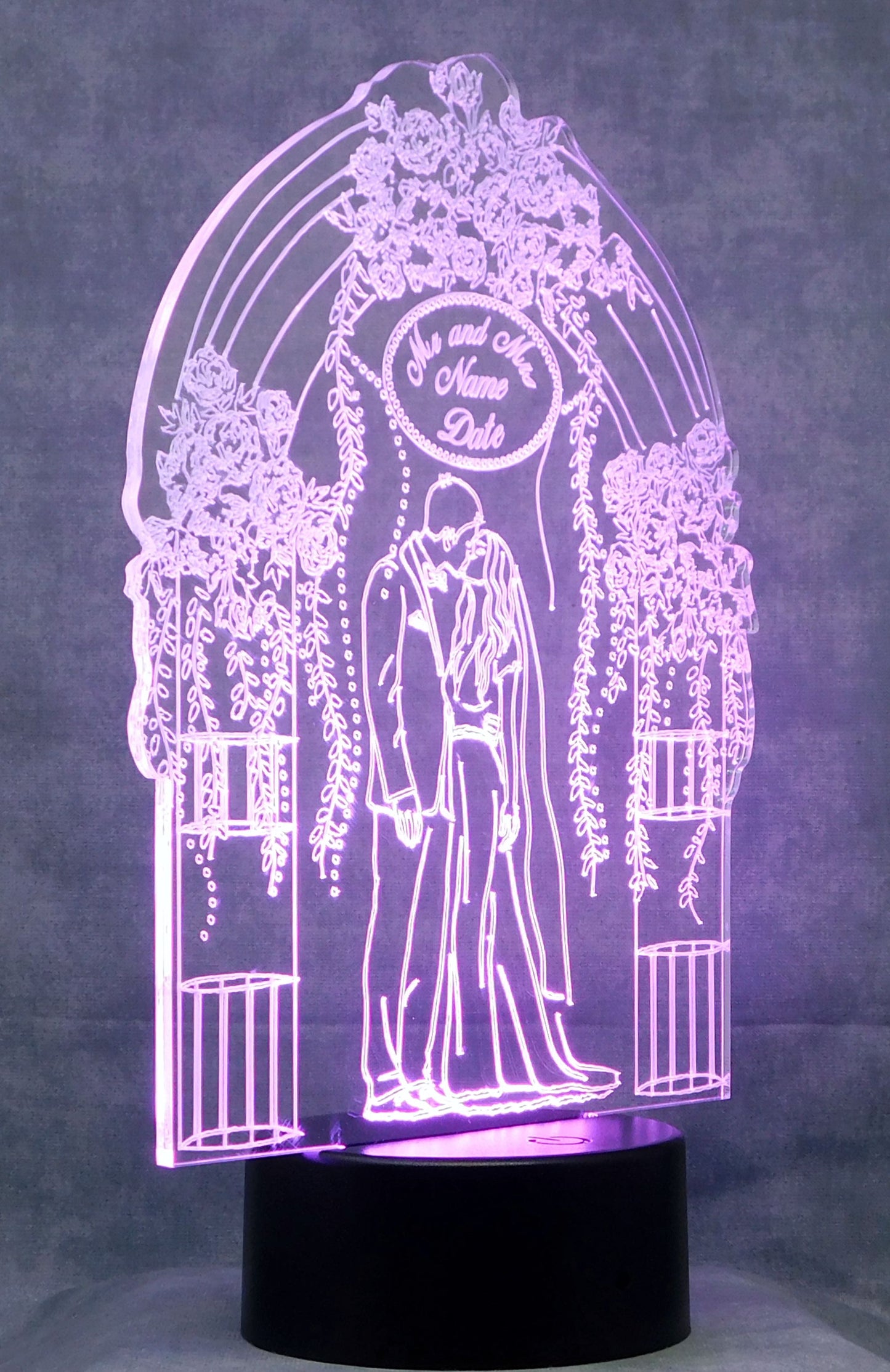 Wedding at Altar Multicolored LED Desk, Table, Lamp