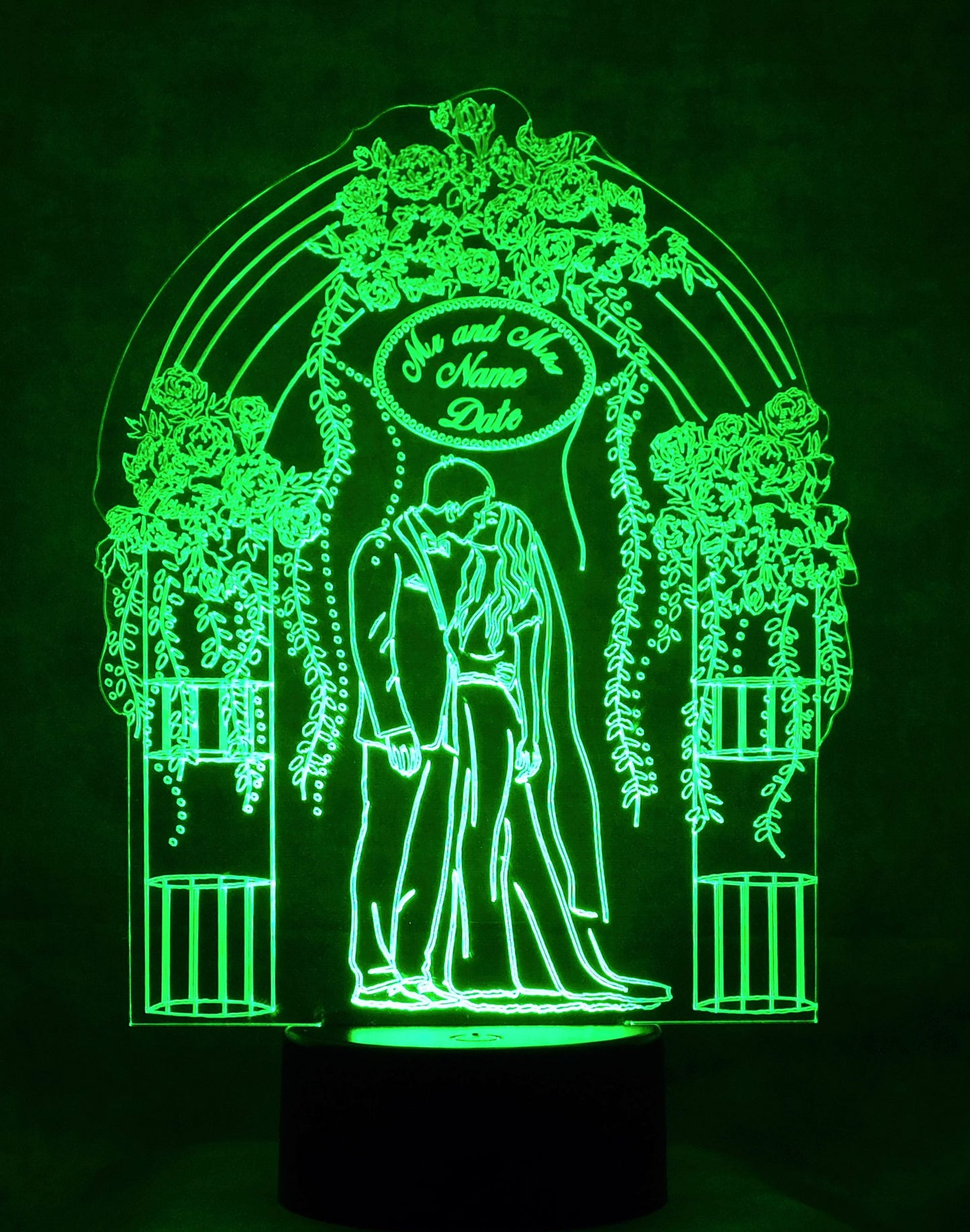 Wedding at Altar Multicolored LED Desk, Table, Lamp