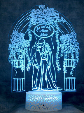 Wedding at Altar Multicolored LED Desk, Table, Lamp