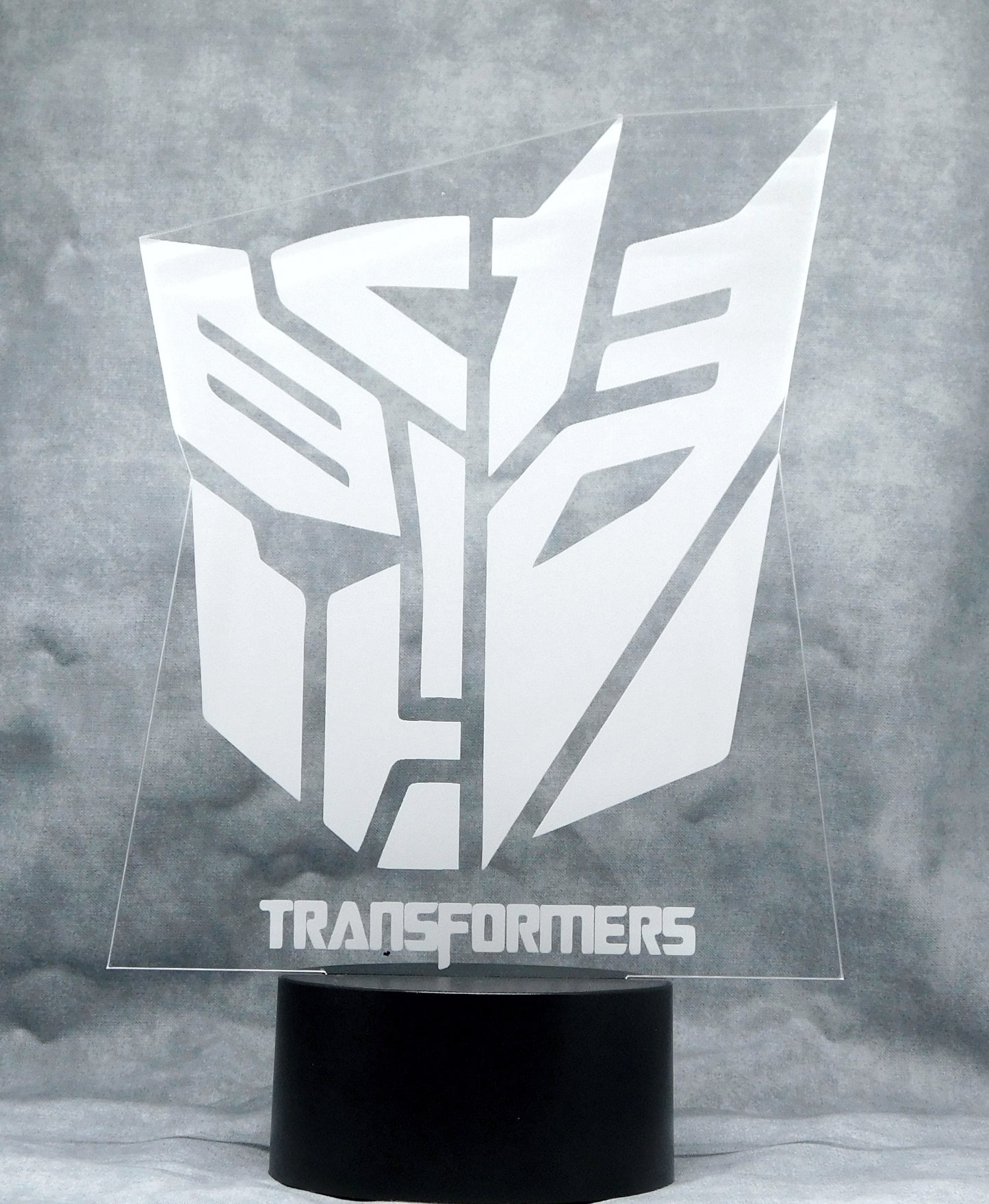 Autobot Decepticon Transformer 3-D Optical Illusion Multicolored Light
