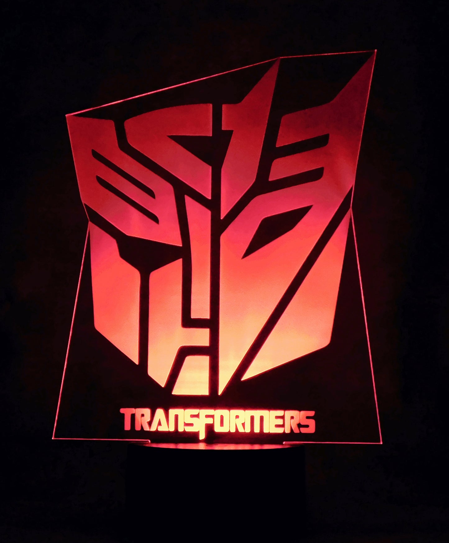 Autobot Decepticon Transformer 3-D Optical Illusion Multicolored Light