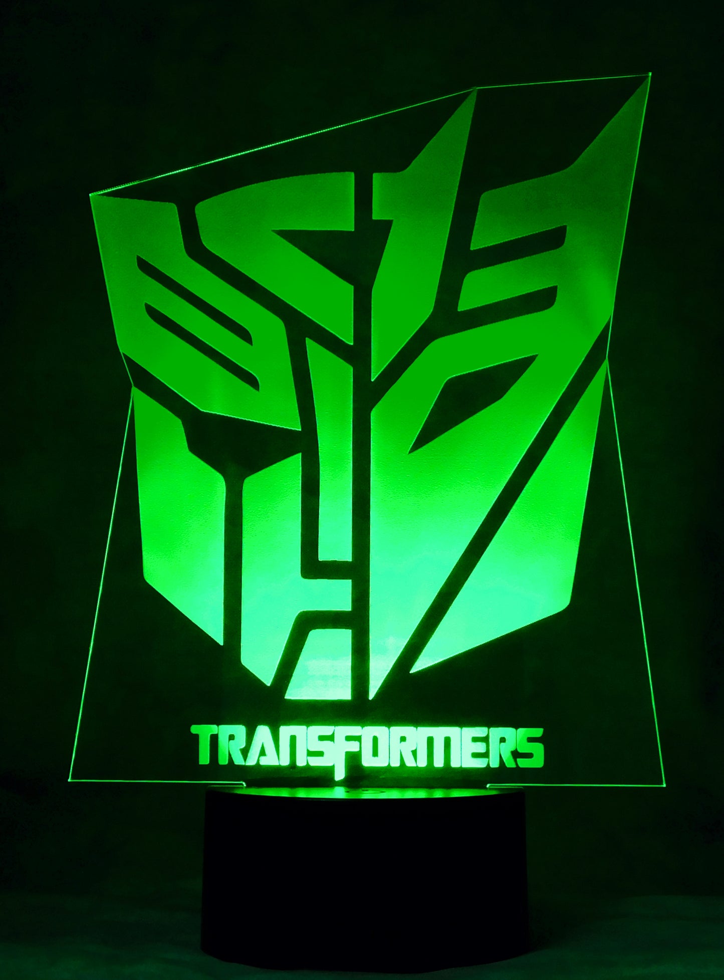 Autobot Decepticon Transformer 3-D Optical Illusion Multicolored Light