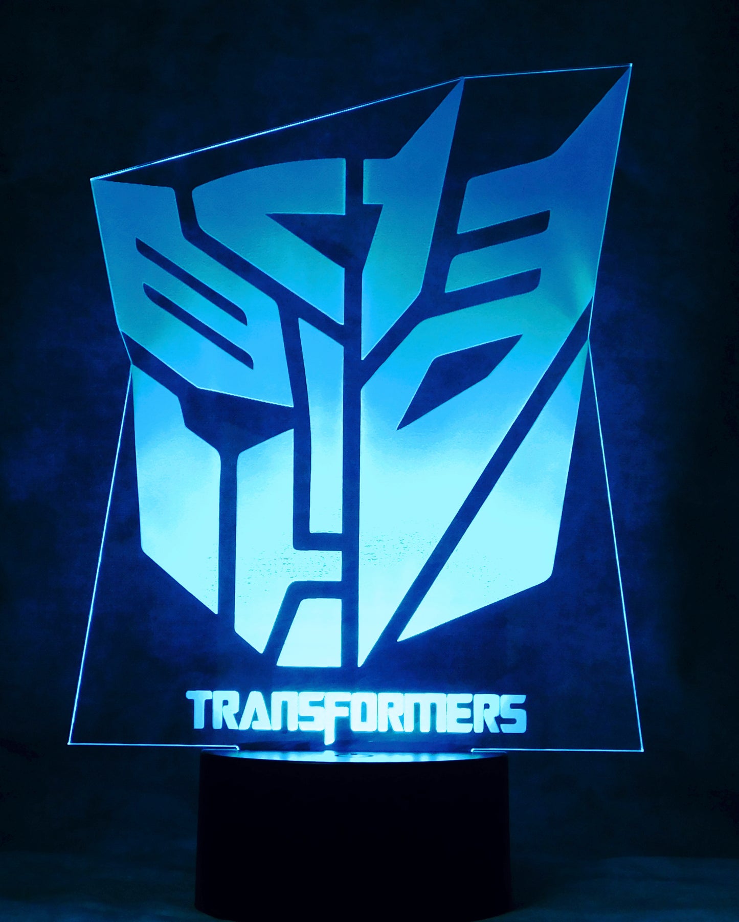 Autobot Decepticon Transformer 3-D Optical Illusion Multicolored Light