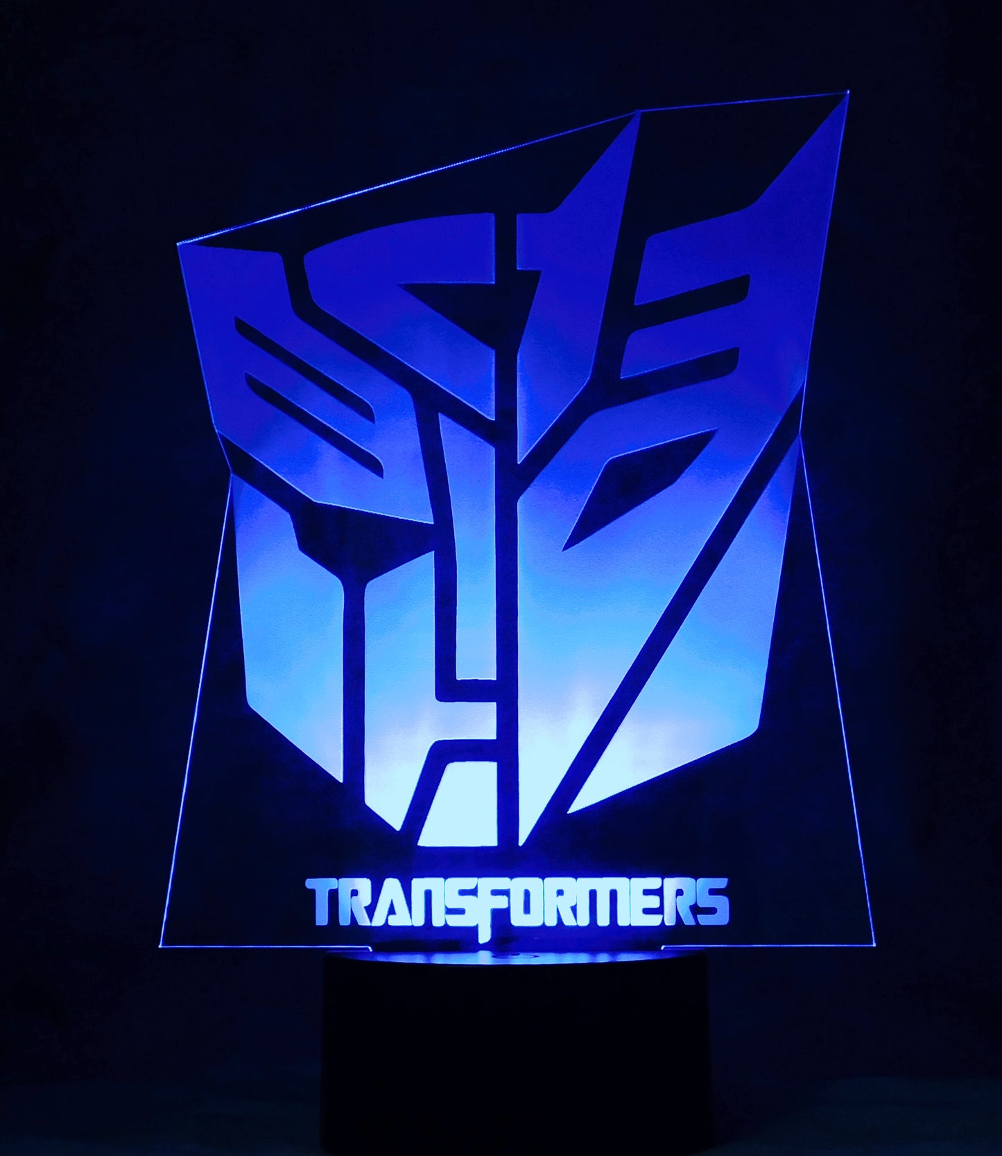 Autobot Decepticon Transformer 3-D Optical Illusion Multicolored Light
