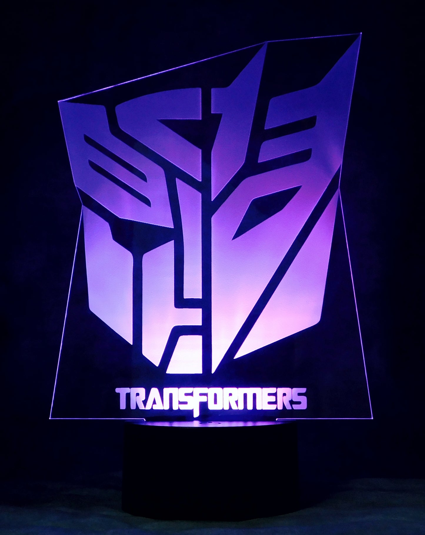 Autobot Decepticon Transformer 3-D Optical Illusion Multicolored Light