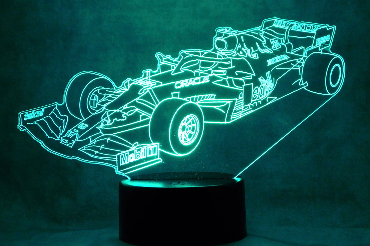 Red Bull F-1 Race Car 3-D Optical Illusion Multicolored Light