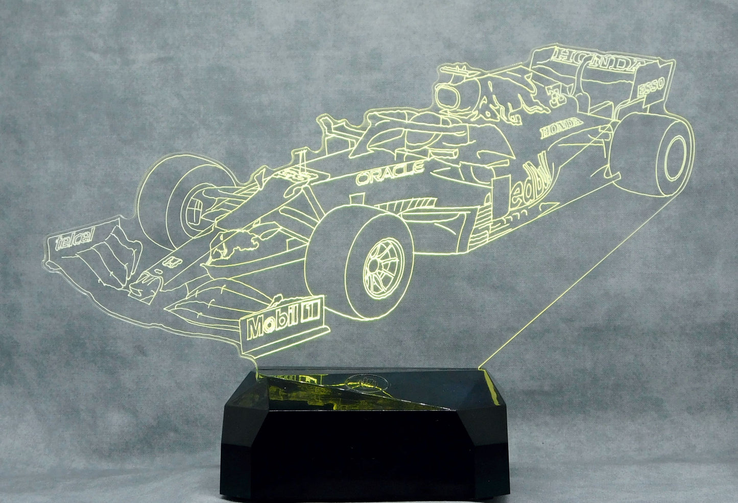Red Bull F-1 Race Car 3-D Optical Illusion Multicolored Light