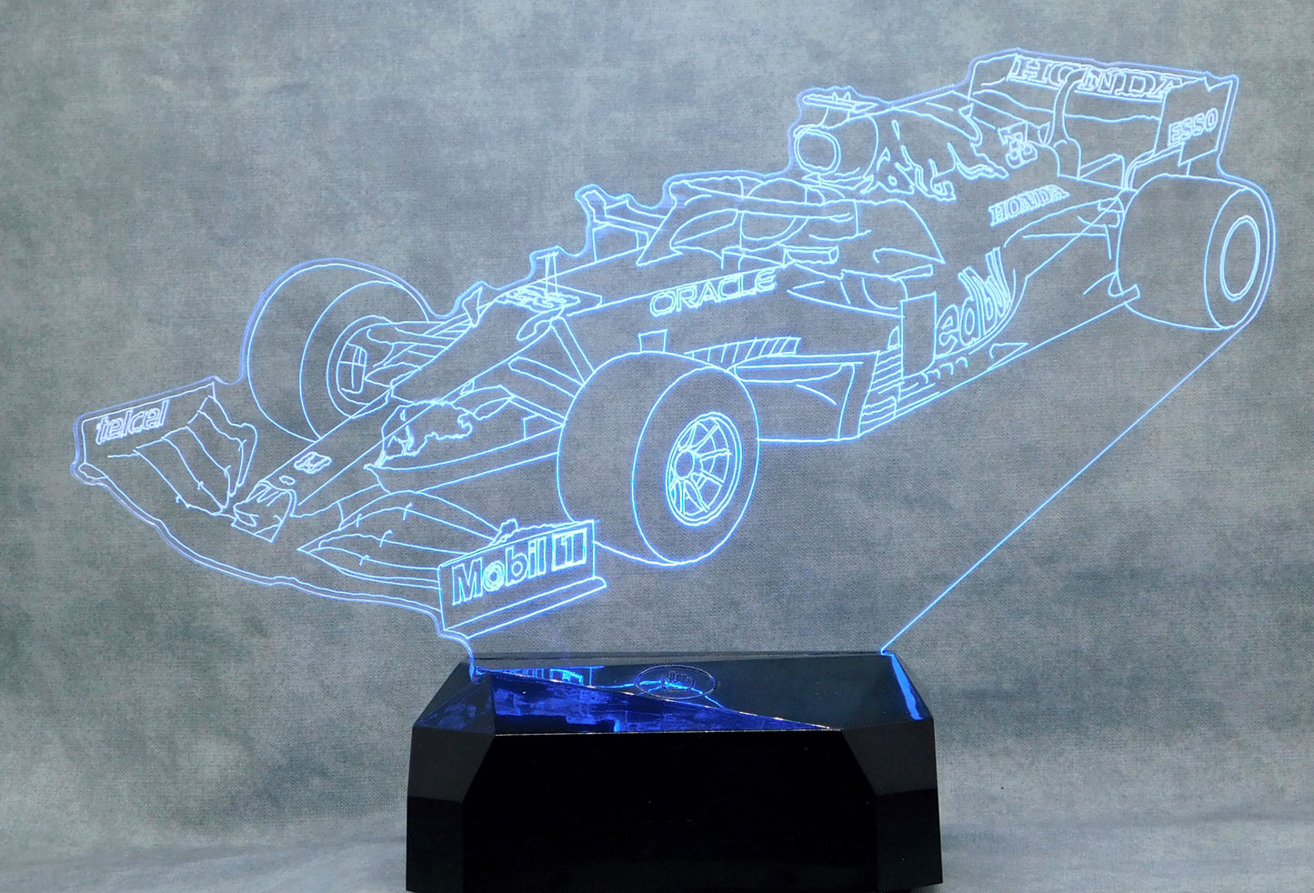 Red Bull F-1 Race Car 3-D Optical Illusion Multicolored Light