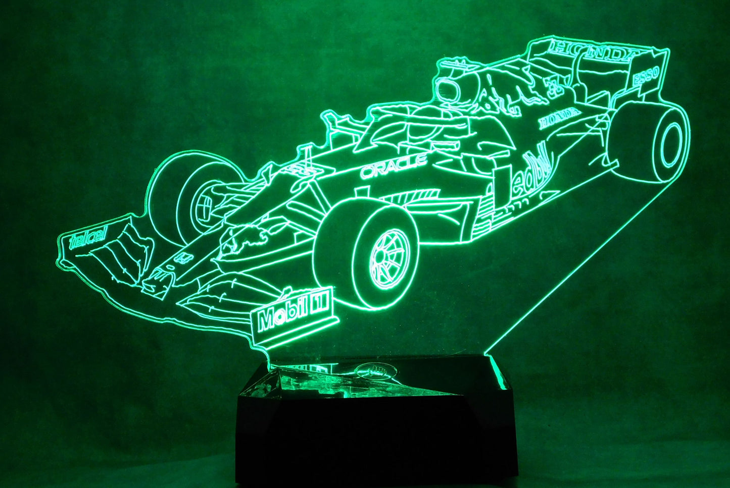 Red Bull F-1 Race Car 3-D Optical Illusion Multicolored Light