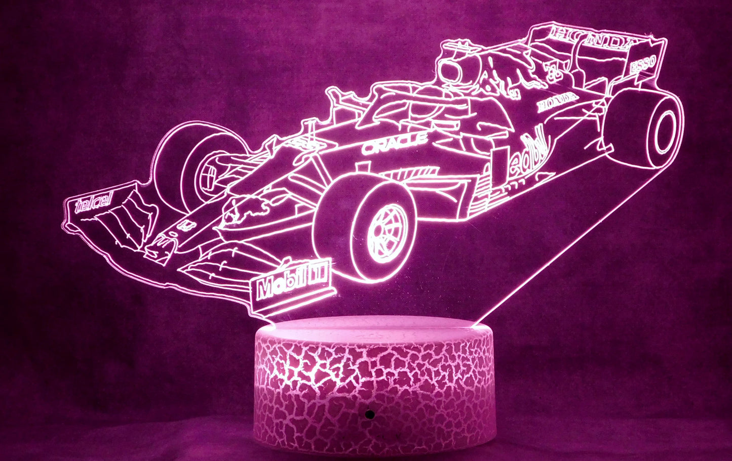 Red Bull F-1 Race Car 3-D Optical Illusion Multicolored Light