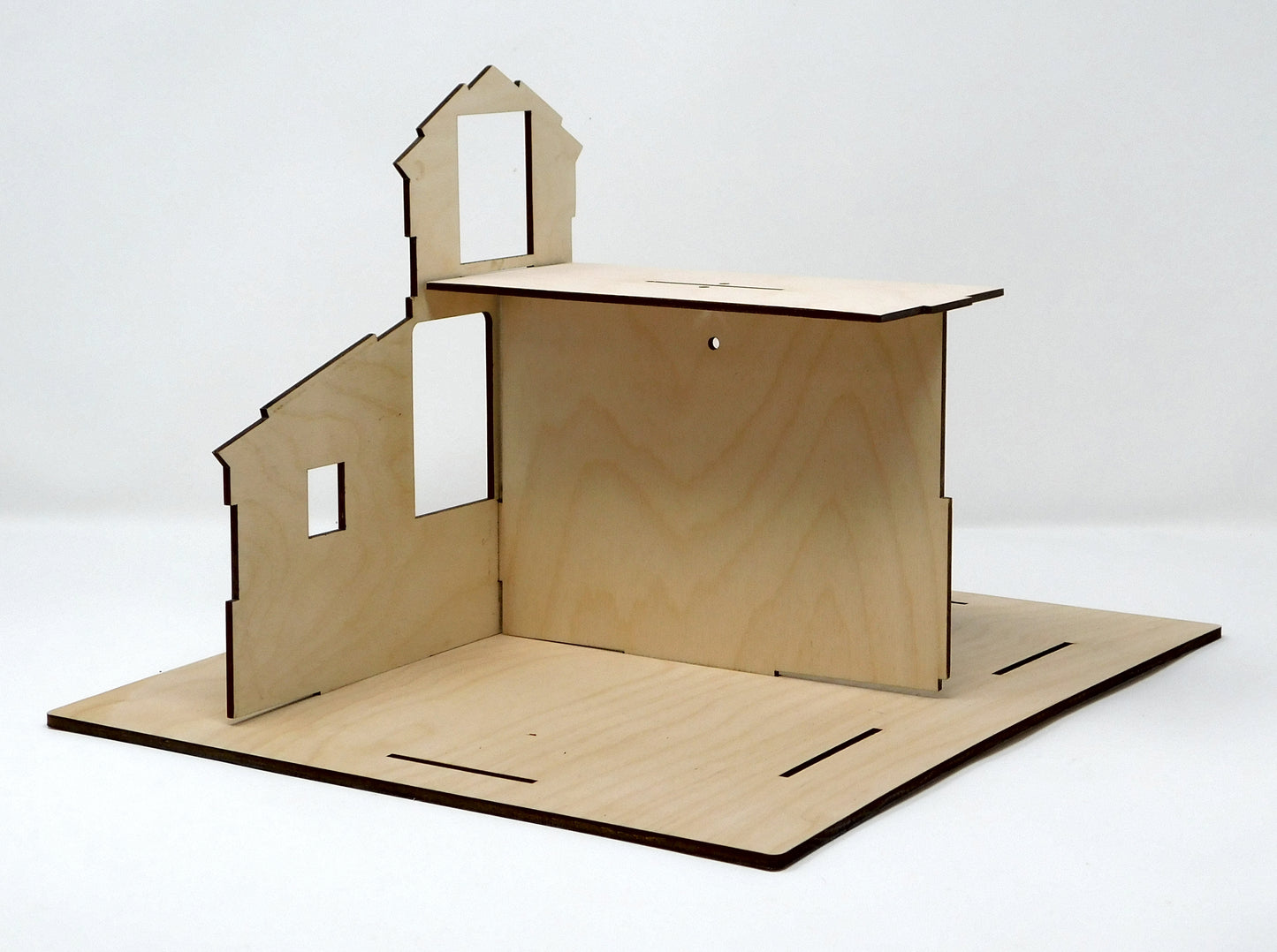 Modern Raised Roof Barn Birdhouse Kit