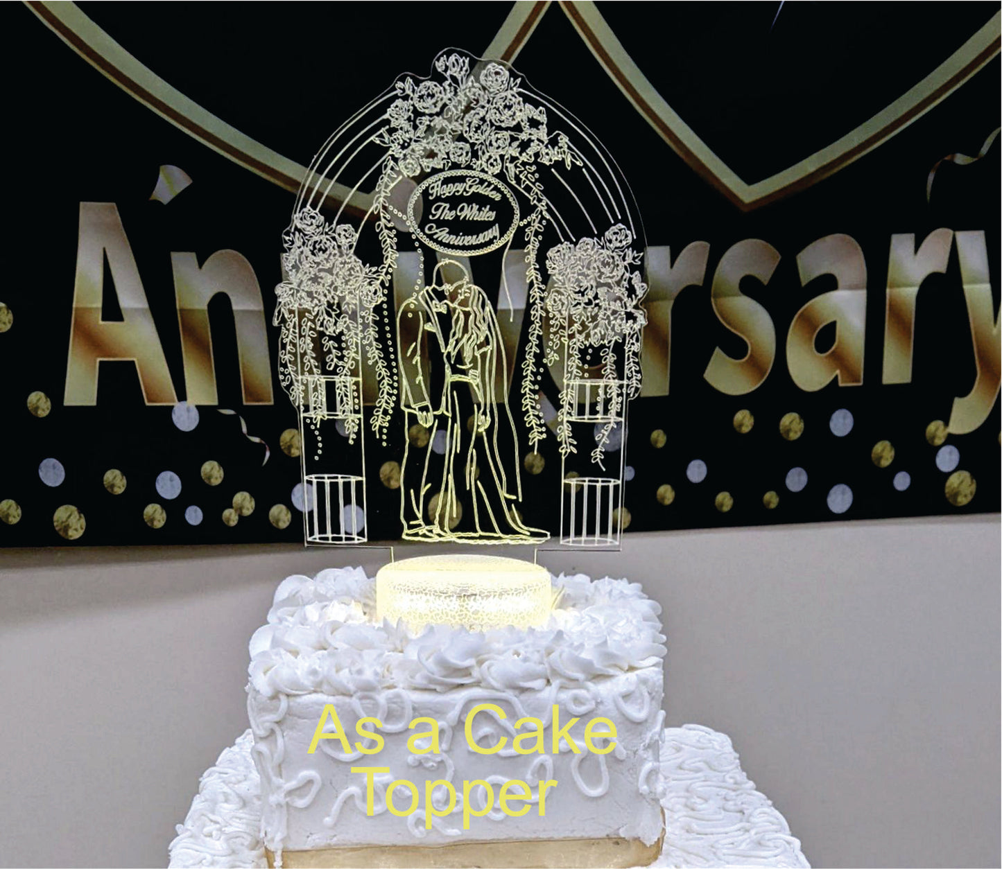 Wedding at Altar Multicolored LED Desk, Table, Lamp