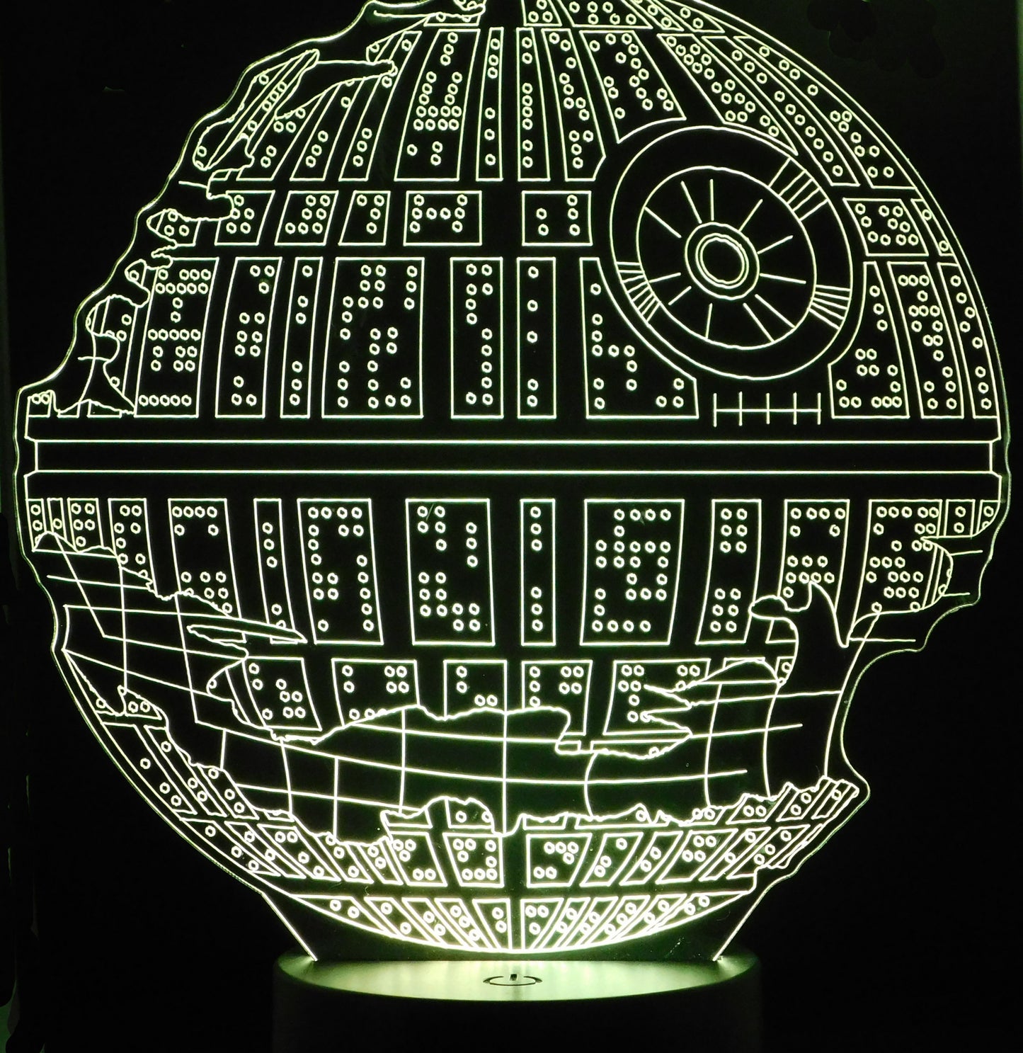 Death Star Destroyed 3-D Optical Illusion Multicolored Light