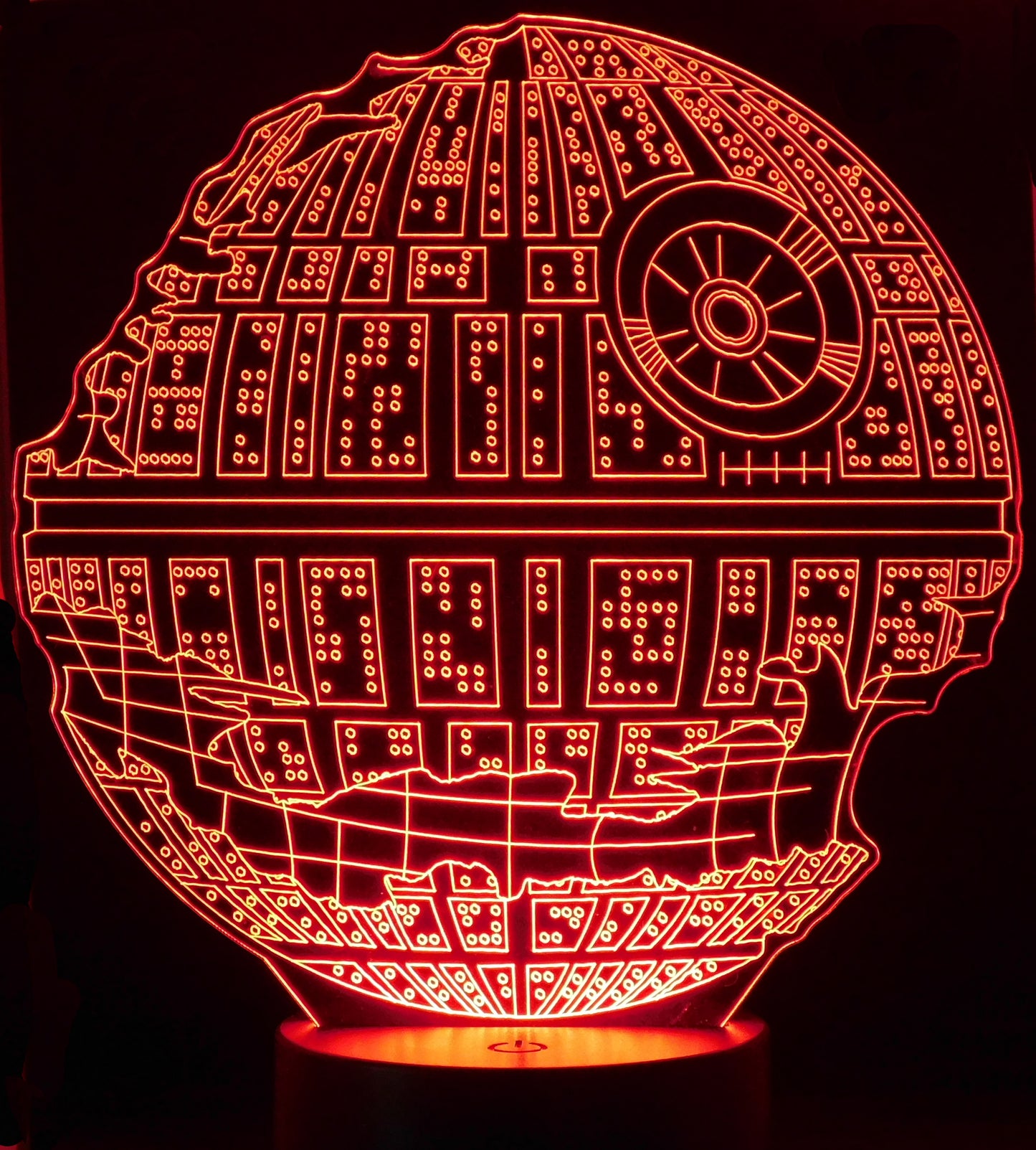 Death Star Destroyed 3-D Optical Illusion Multicolored Light