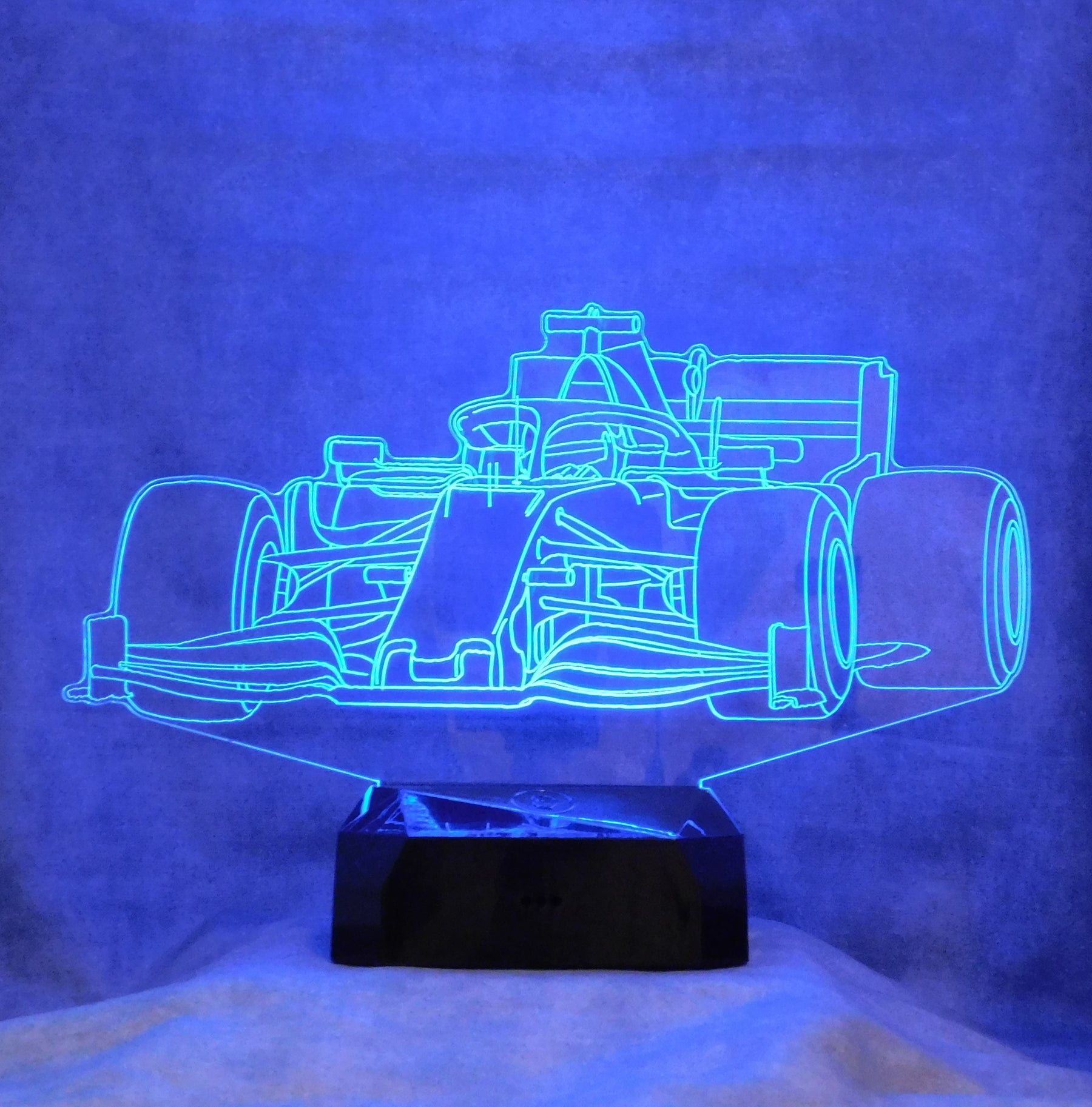 Ferrari F1 3-D Optical Illusion Multicolored LED Lamp