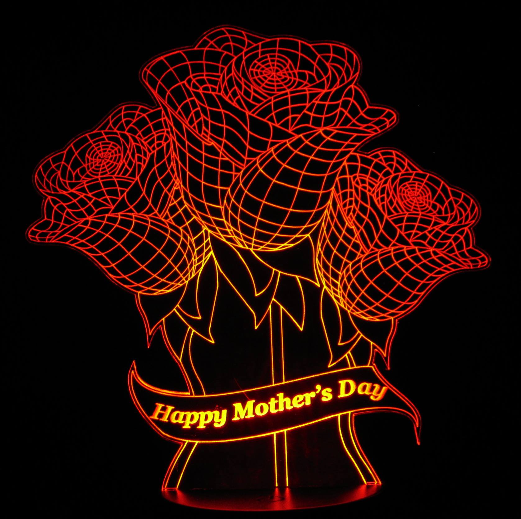 Mother's Day Flowers LED Desk, Table, Night Lamp