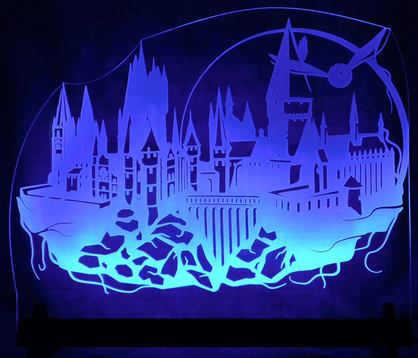 Hogwarts Castle 3-D Optical Illusion Multicolored LED