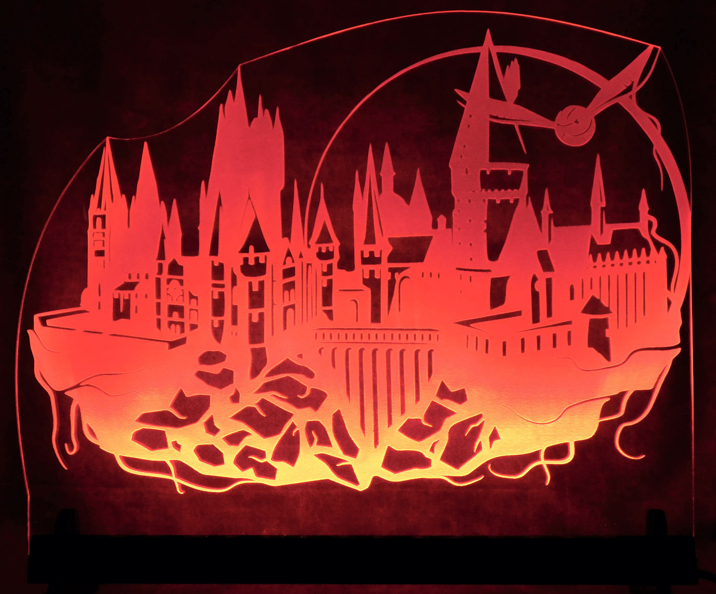 Hogwarts Castle 3-D Optical Illusion Multicolored LED