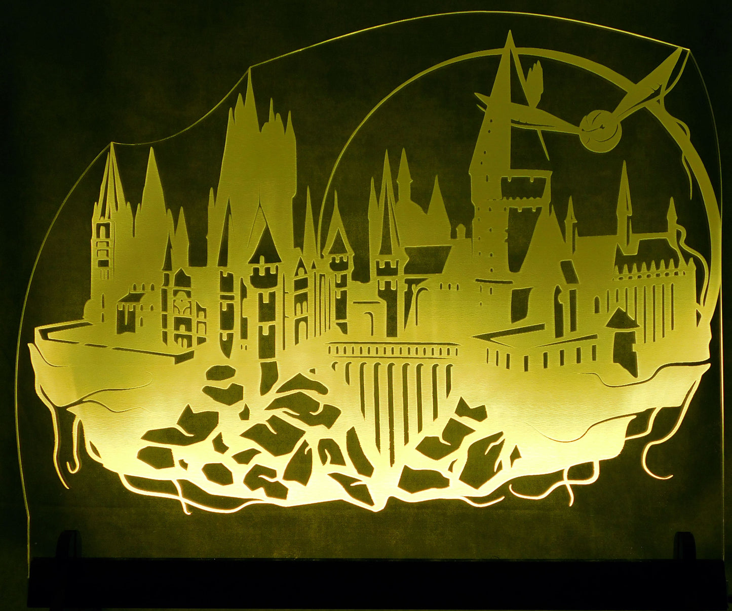 Hogwarts Castle 3-D Optical Illusion Multicolored LED