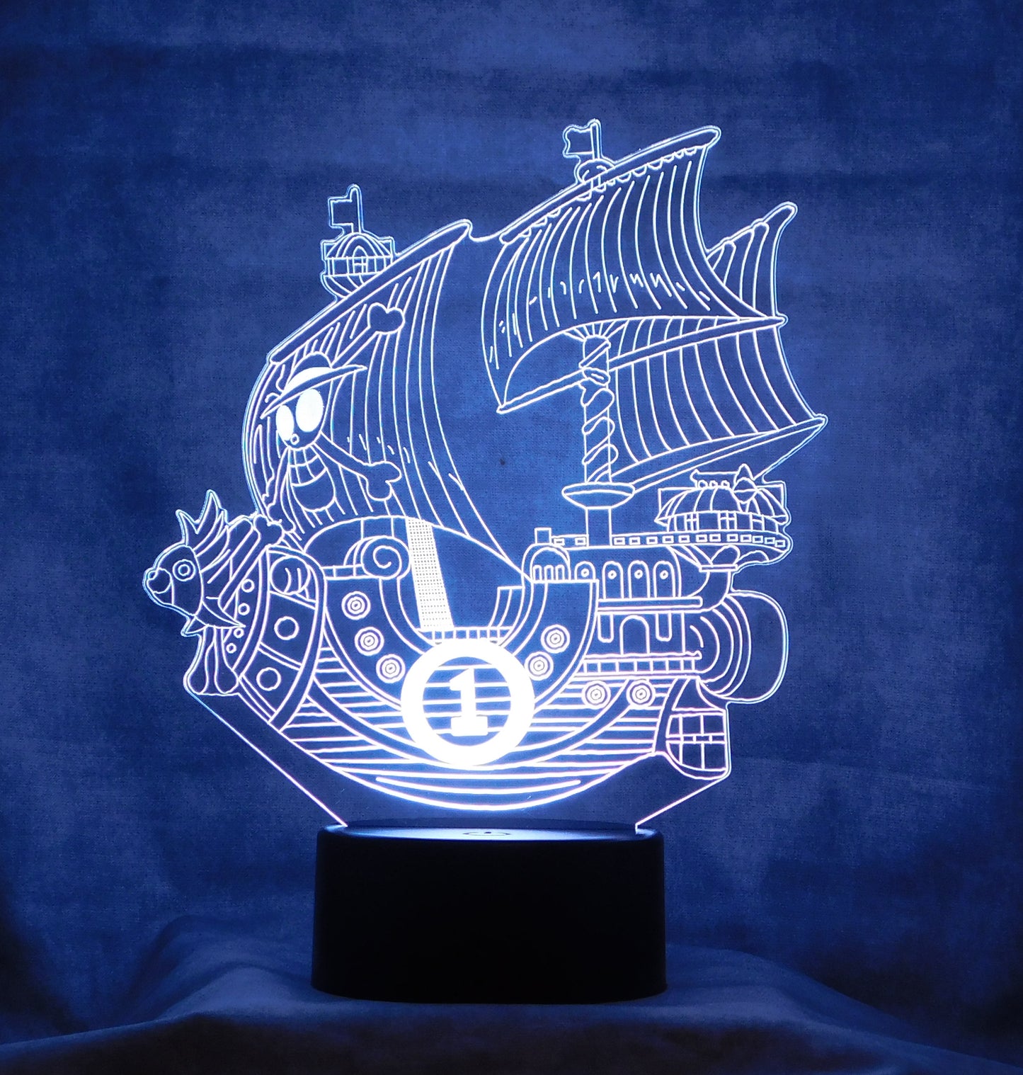 Pirate Ship 3-D Optical Illusion Multicolor LED Lamp