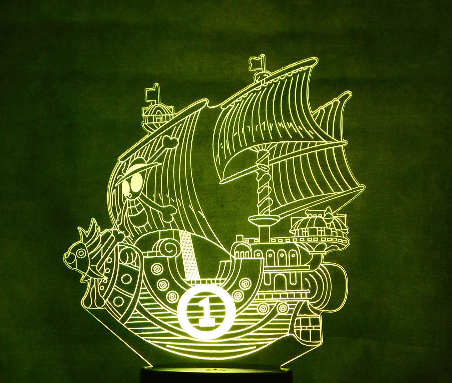 Pirate Ship 3-D Optical Illusion Multicolor LED Lamp