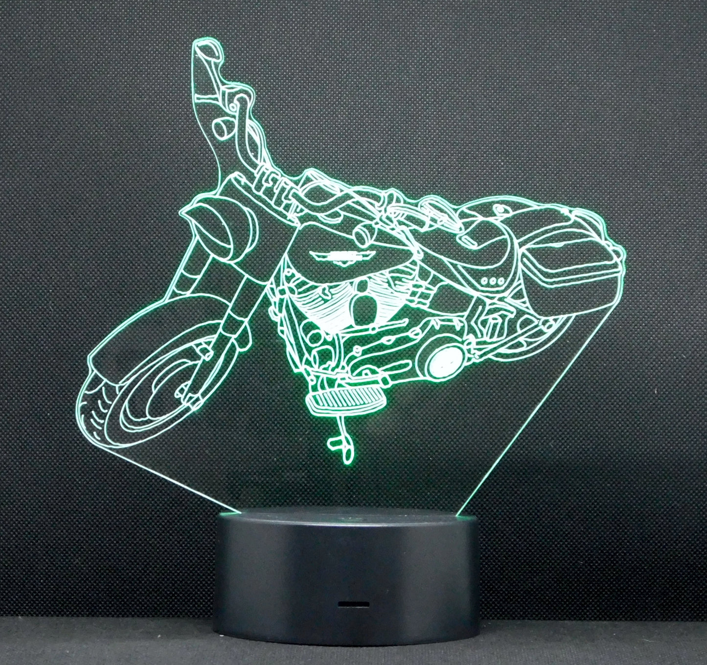 Harley-Davidson Road King 3-D Optical Illusion Multicolored LED Lamp
