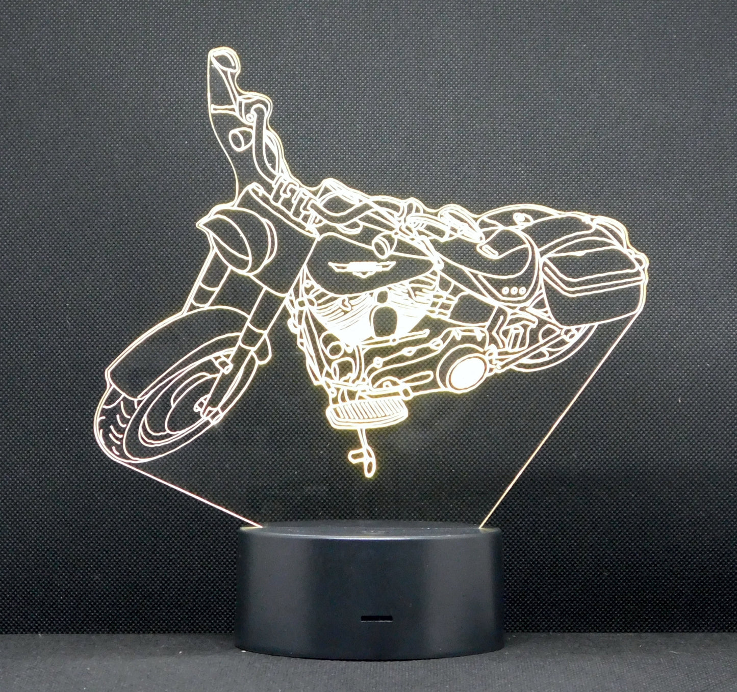 Harley-Davidson Road King 3-D Optical Illusion Multicolored LED Lamp