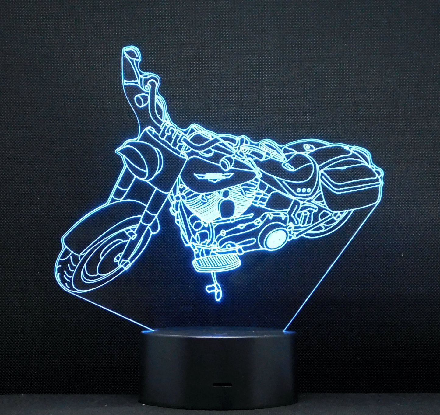 Harley-Davidson Road King 3-D Optical Illusion Multicolored LED Lamp