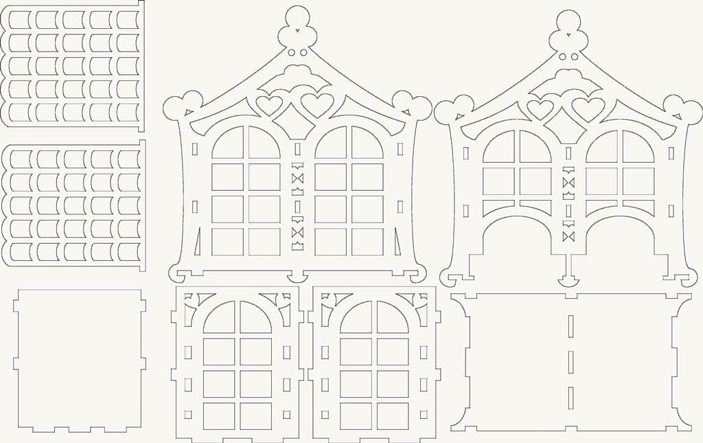 Tea House Double Side Oriental Design Kit
