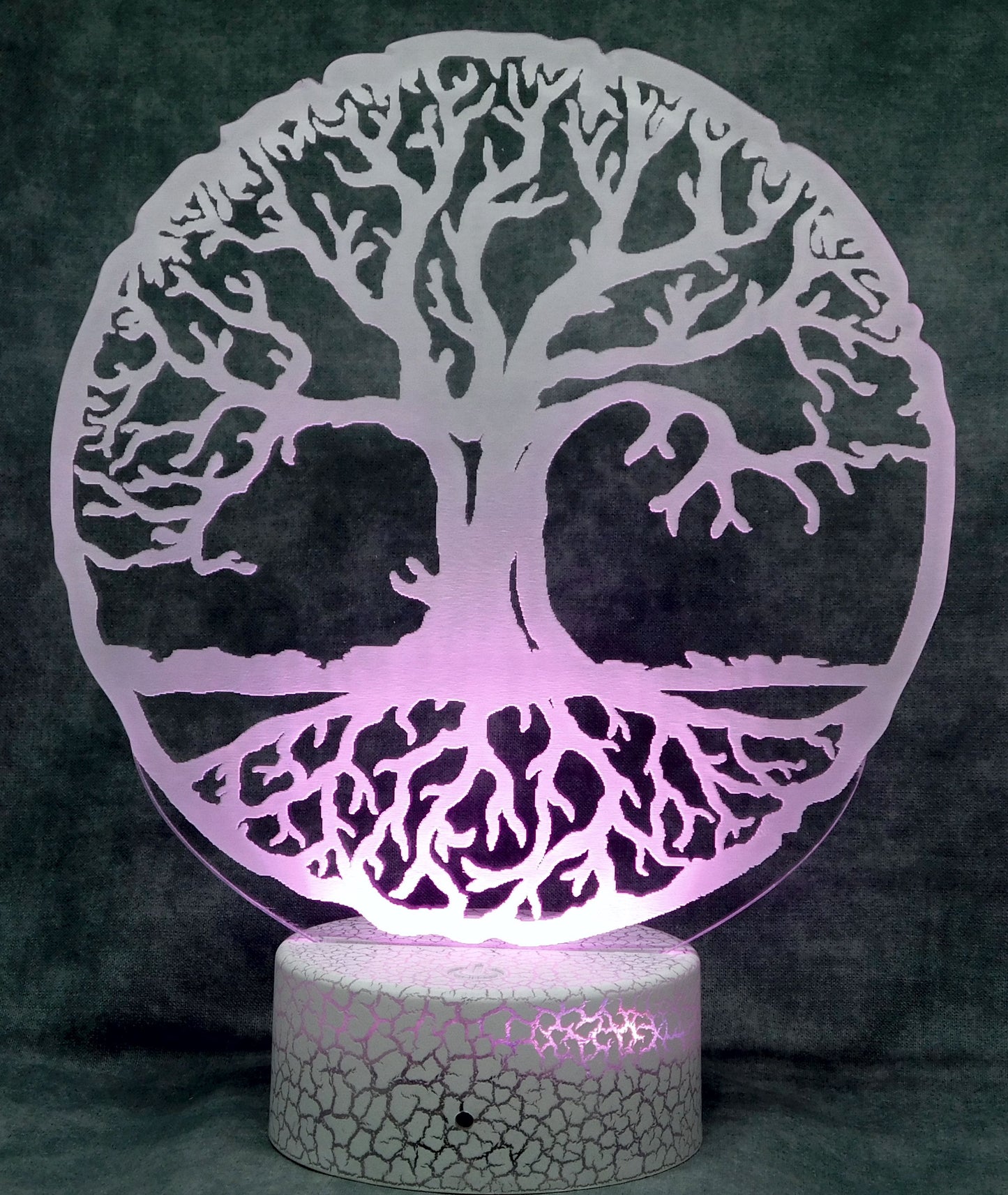 Tree of Life 3-D Optical Illusion Multicolored Light