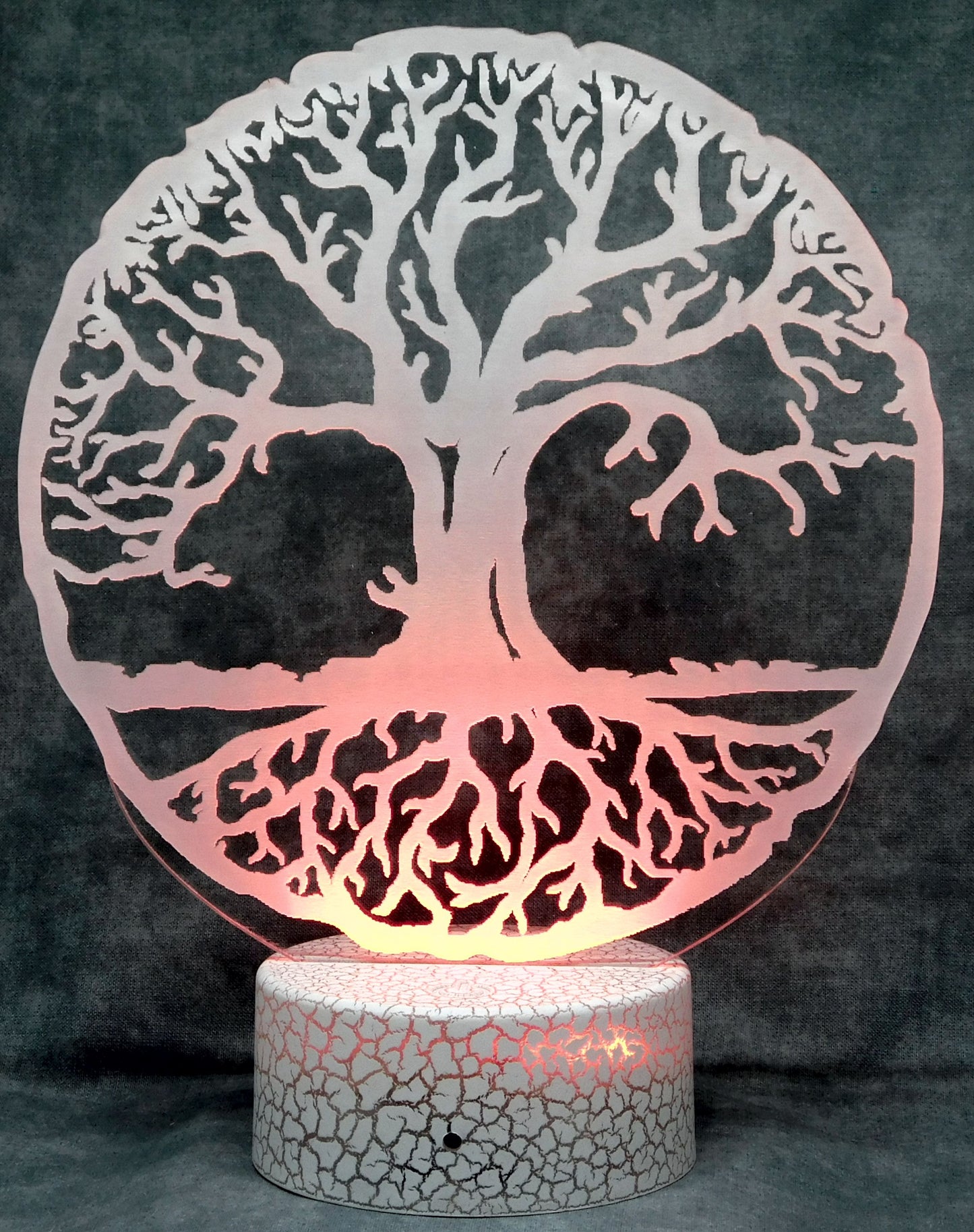 Tree of Life 3-D Optical Illusion Multicolored Light