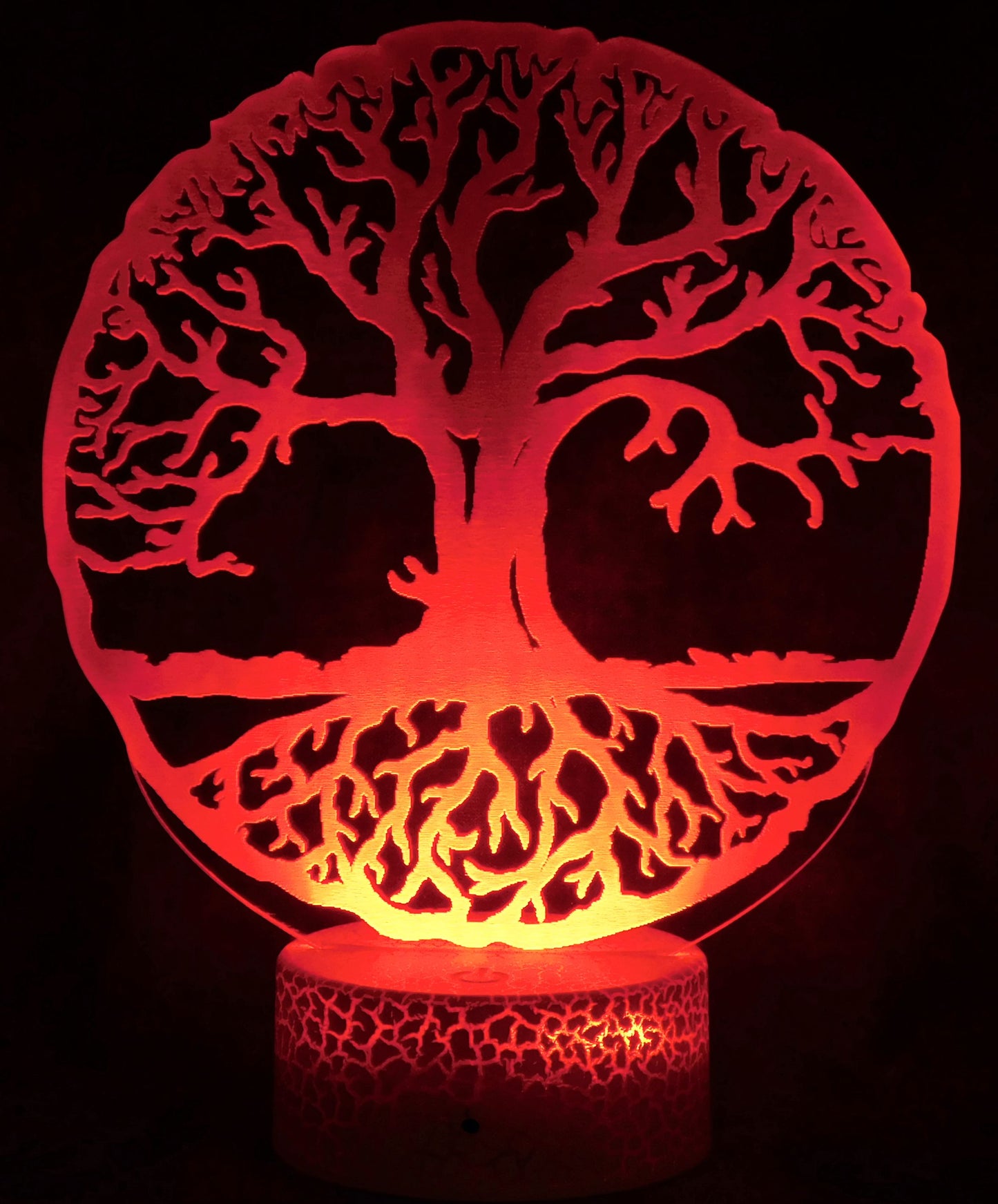 Tree of Life 3-D Optical Illusion Multicolored Light