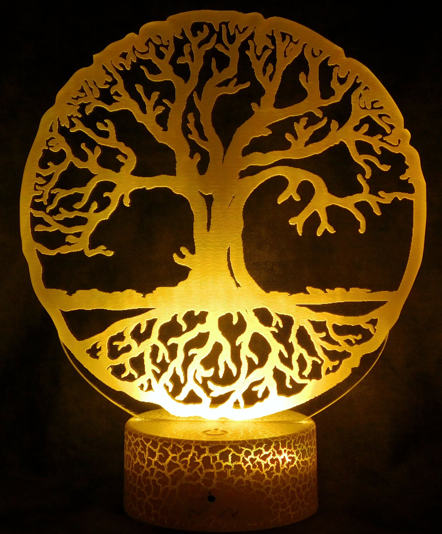 Tree of Life 3-D Optical Illusion Multicolored Light