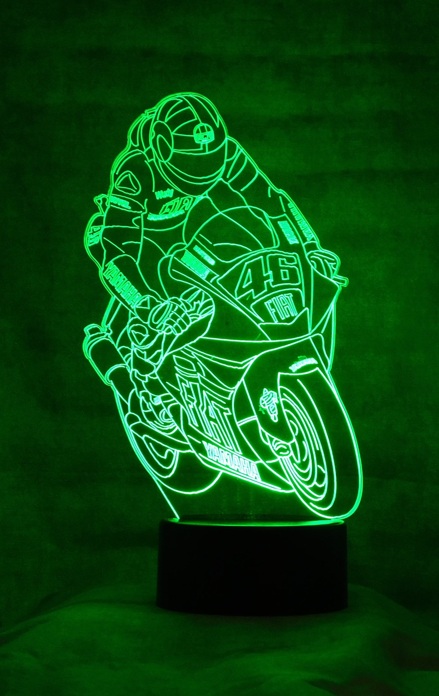 Motorcycle Yamaha Supersport 3-D Optical Illusion Multicolored LED Lamp