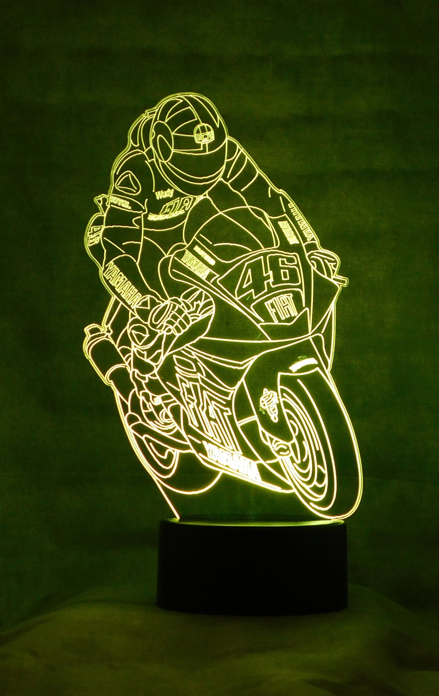 Motorcycle Yamaha Supersport 3-D Optical Illusion Multicolored LED Lamp