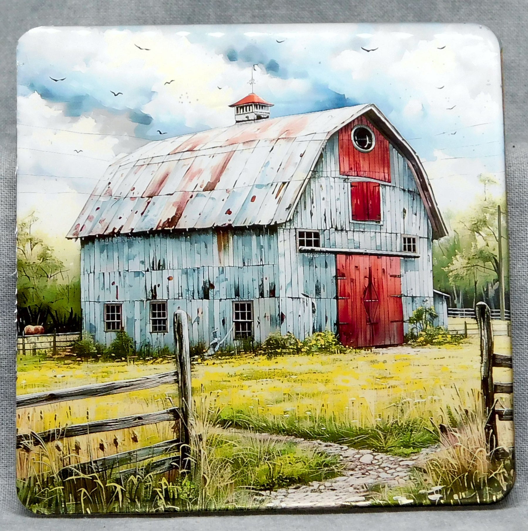 Coasters Square Country Scene