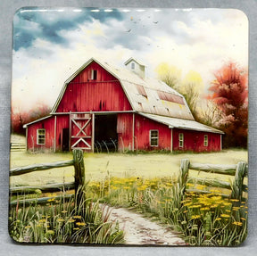 Coasters Square Country Scene