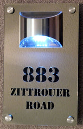 Custom Solar LED House Address Sign