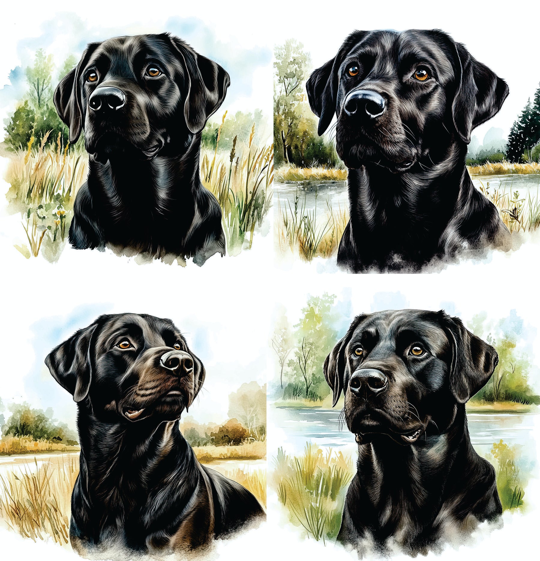 Coaster Black Lab Set of 4