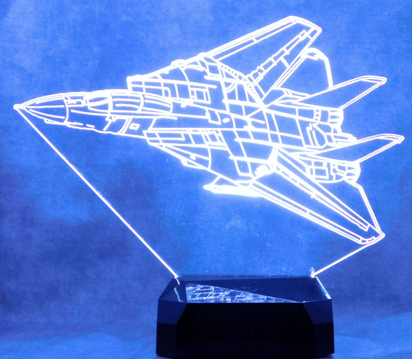 F-14 Tomcat Fighter Jet 3-D Optical Illusion Multicolored LED Lamp